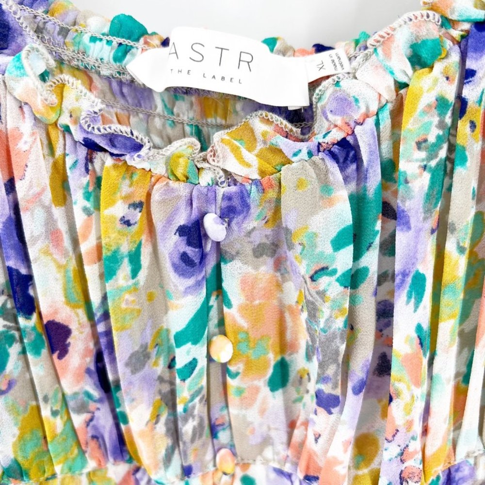 Astr the label BALLOON SLEEVE SWEETHEART FLORAL MAXI Dress Size XL NWT - Picture 9 of 16